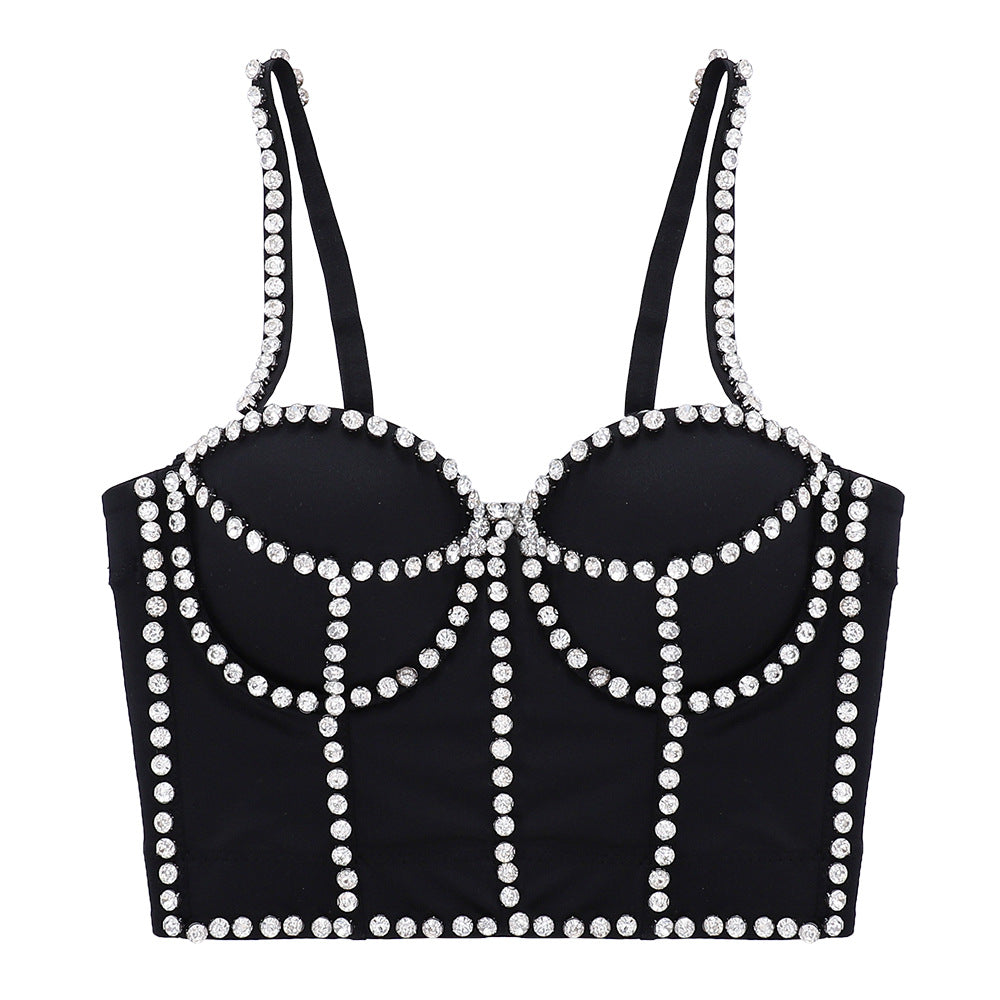 Fish Bone Bra Personalized Nail Diamond Small Strap