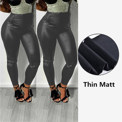 High-Waist PU Leggings