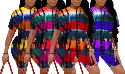 Tie-Dye Short Pajama Set