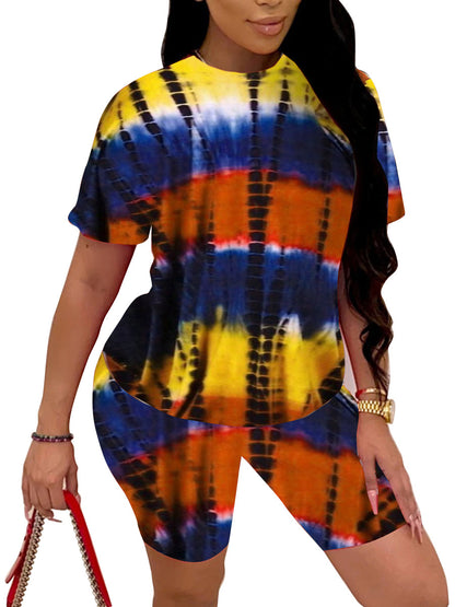 Tie-Dye Short Pajama Set