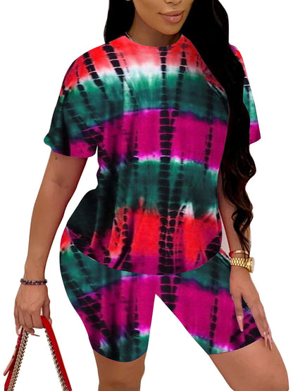 Tie-Dye Short Pajama Set