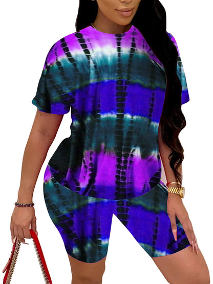 Tie-Dye Short Pajama Set