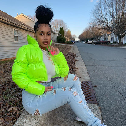 Sisterlinda Faux-Leather Puffer Jacket
