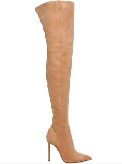 Pointed-Toe Stiletto Boots