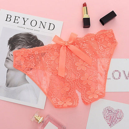 Open-Crotch Bow Underwear