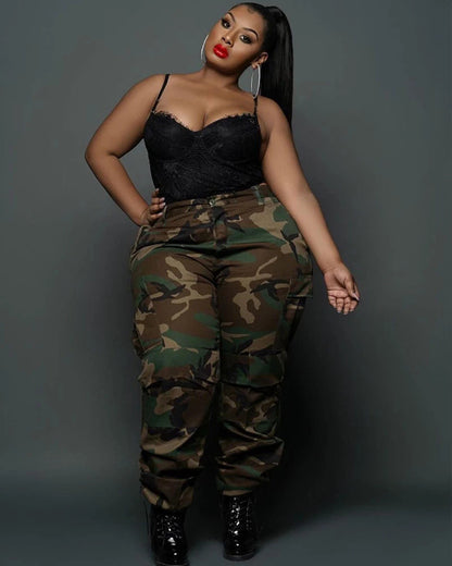 Plus-Size Camouflage Pants