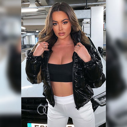 Sisterlinda Faux-Leather Puffer Jacket
