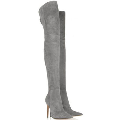 Pointed-Toe Stiletto Boots