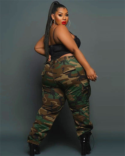 Plus-Size Camouflage Pants