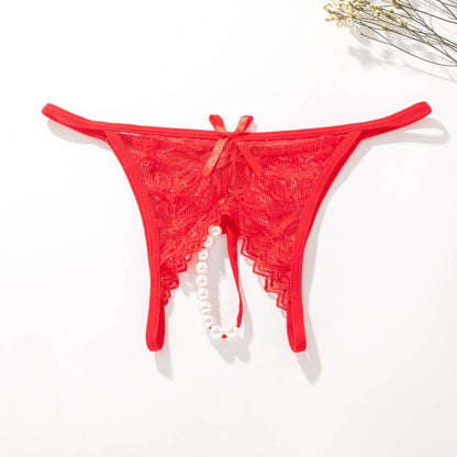 Open-Crotch Bow Underwear