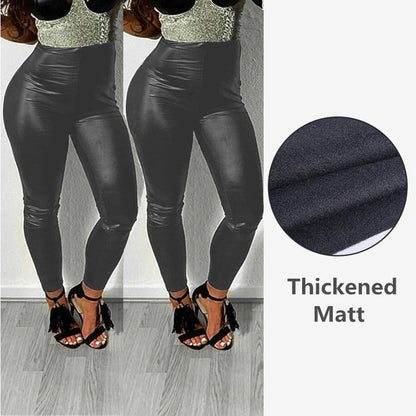 High-Waist PU Leggings