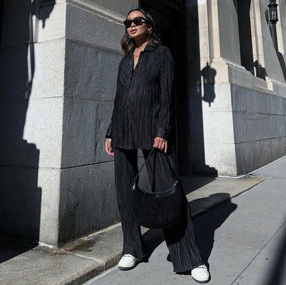 Long-Sleeve Two-Piece Suit