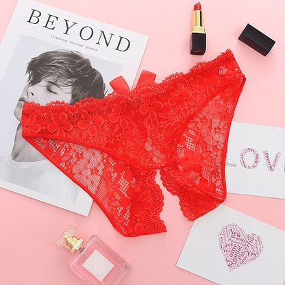 Open-Crotch Bow Underwear