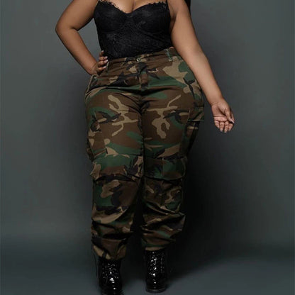 Plus-Size Camouflage Pants