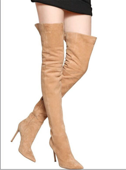 Pointed-Toe Stiletto Boots