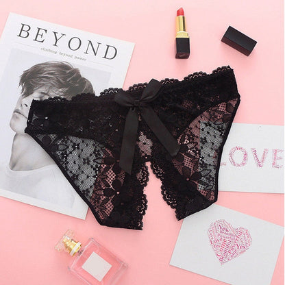 Open-Crotch Bow Underwear
