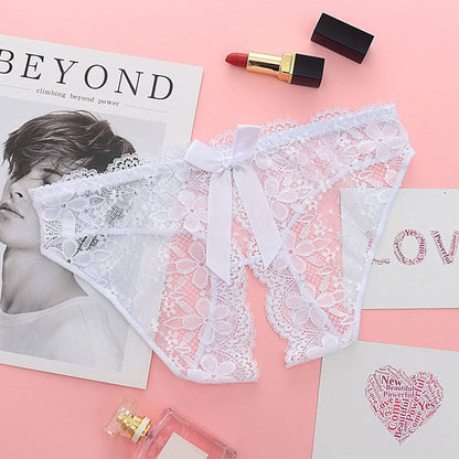 Open-Crotch Bow Underwear