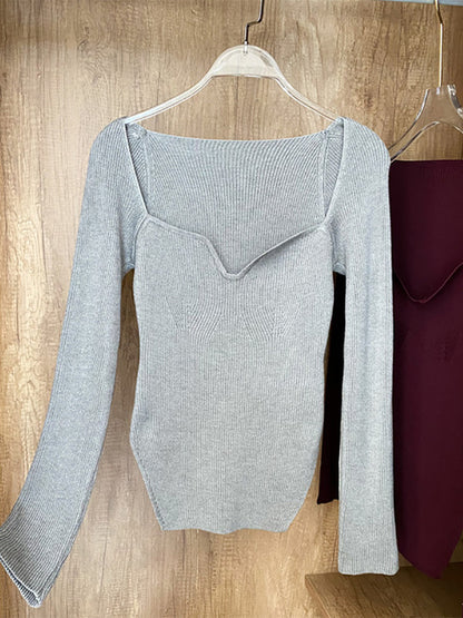 Long-Sleeve Knit Pullover