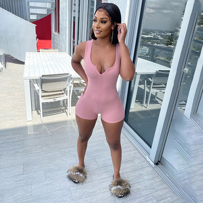 Ribbed Knit Playsuit