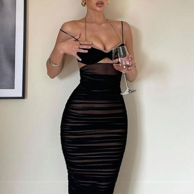 Strappy Cutout Midi Dress