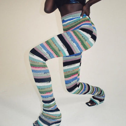 Striped Knit Trousers