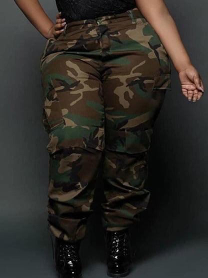 Plus-Size Camouflage Pants