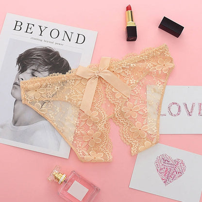 Open-Crotch Bow Underwear