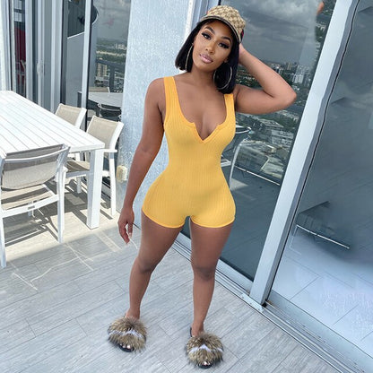 Ribbed Knit Playsuit