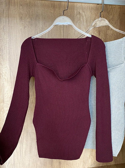 Long-Sleeve Knit Pullover