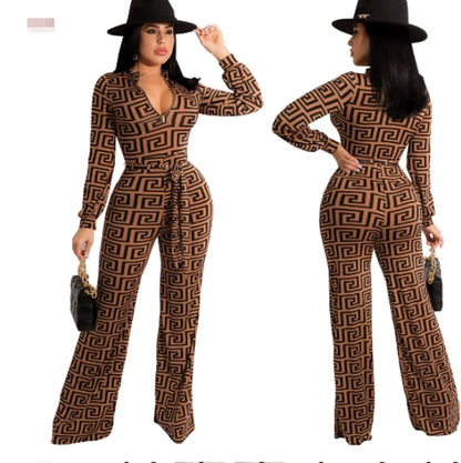 Printed Fitted Jumpsuit