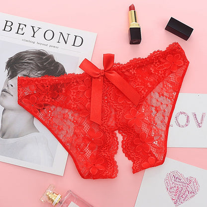Open-Crotch Bow Underwear
