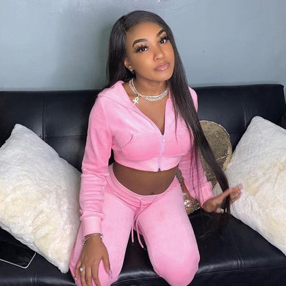 Hooded Flare-Pants Set