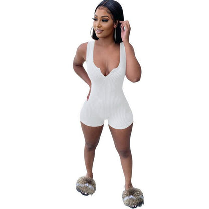 Ribbed Knit Playsuit
