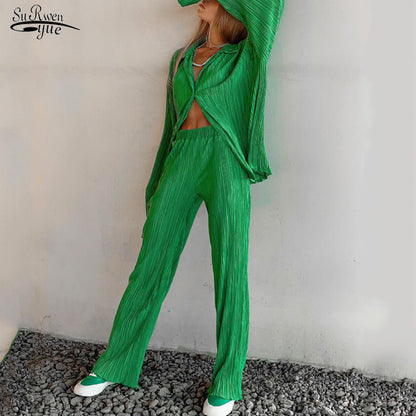 Long-Sleeve Two-Piece Suit