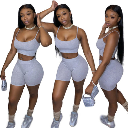Crop Top and Shorts Set