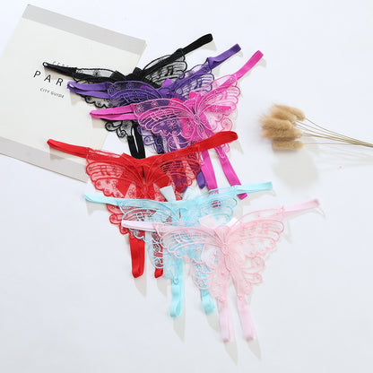 Open-Crotch Bow Underwear