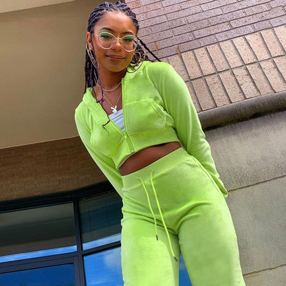 Hooded Flare-Pants Set