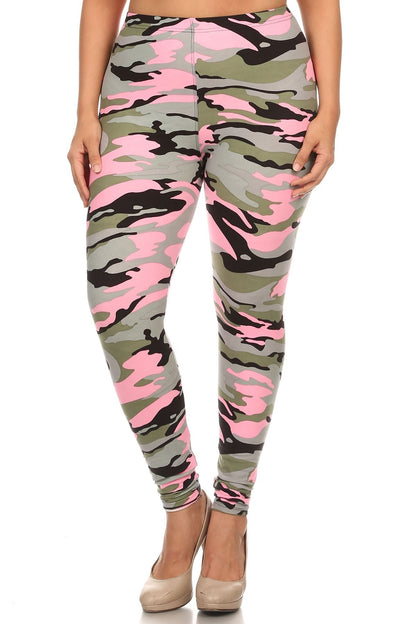 Plus-Size Camouflage Leggings