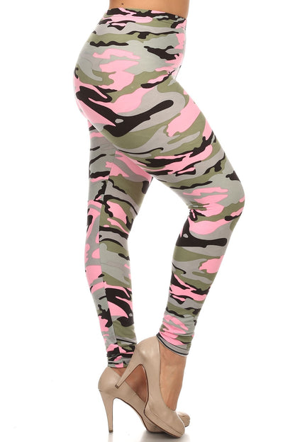 Plus-Size Camouflage Leggings
