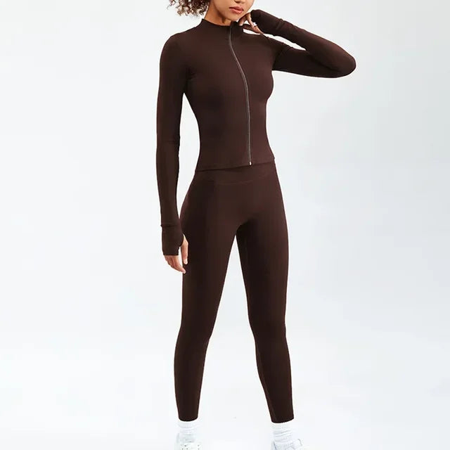 Workout Sport Waist High Set Yoga Sportwear Fitness Clothes Female for Women Suit Outfit Activewear Gym