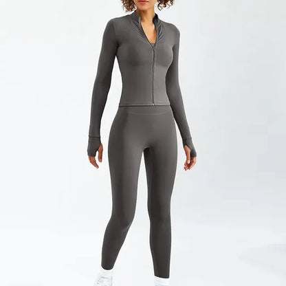 Workout Sport Waist High Set Yoga Sportwear Fitness Clothes Female for Women Suit Outfit Activewear Gym