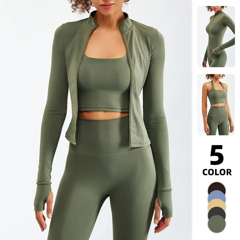 Workout Sport Waist High Set Yoga Sportwear Fitness Clothes Female for Women Suit Outfit Activewear Gym