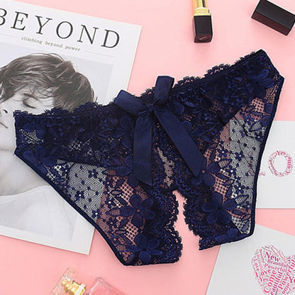 Open-Crotch Bow Underwear