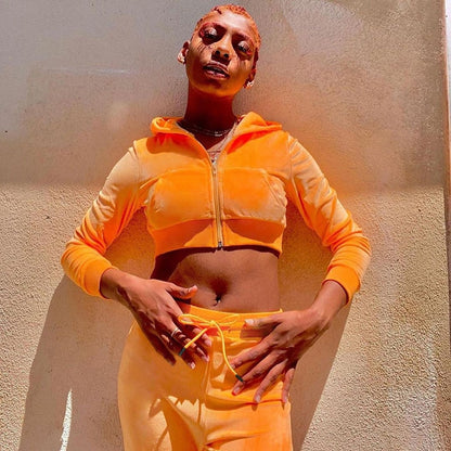 Hooded Flare-Pants Set