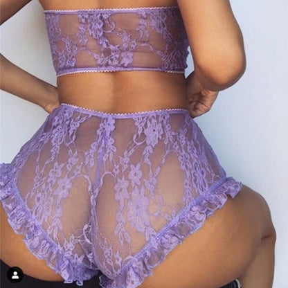 Ruffled Lace and Tulle Lingerie